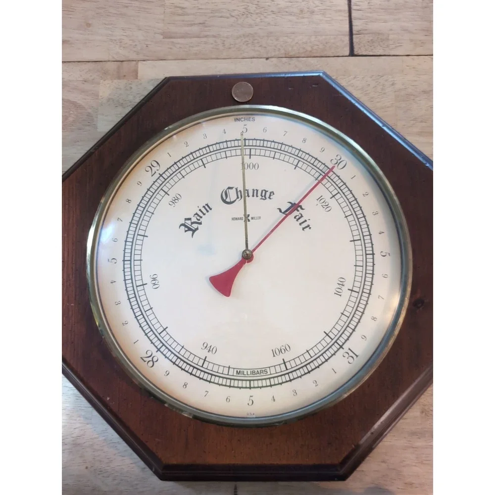 VINTAGE RARE HOWARD MILLER OCTAGON BAROMETER MODEL 5024